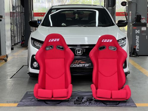 กรณี บริษัท ล่าสุดเกี่ยวกับ ทั้งการทํางานและความสบายใจในหนึ่ง! Honda Civic 1.5T ได้รับการปรับปรุงที่นั่งแข่ง EDDY
