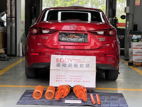 กรณี บริษัท ล่าสุดเกี่ยวกับ 2019 Mazda Axela 1.5L EDDY Sports Suspension Kit Upgrade Case