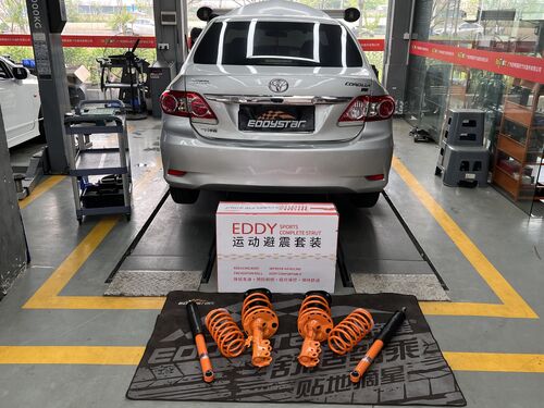 กรณี บริษัท ล่าสุดเกี่ยวกับ 2012 Toyota Corolla 1.6L upgraded with EDDY sport suspension kit, refreshed stance and high-speed performance
