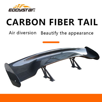 คุณภาพ  3D-V Customizable Carbon Fiber Rear Spoiler High Tail Fin Matt Black Carbon Fiber Parts โรงงาน