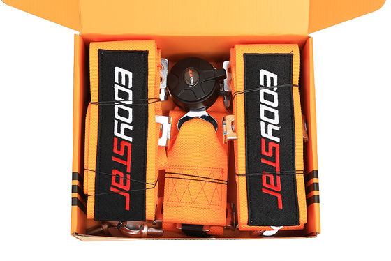 EDDYSTAR เข็มขัดรถยนต์ประจําการแข่งขัน เนลอน ดริฟท์ เข็มขัดรถยนต์สีส้ม 5 จุด