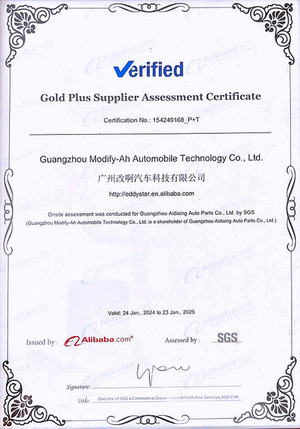 จีน GUANGZHOU MODIFY-AH AUTOMOBILE TECHNOLOGY CO., LTD รับรอง